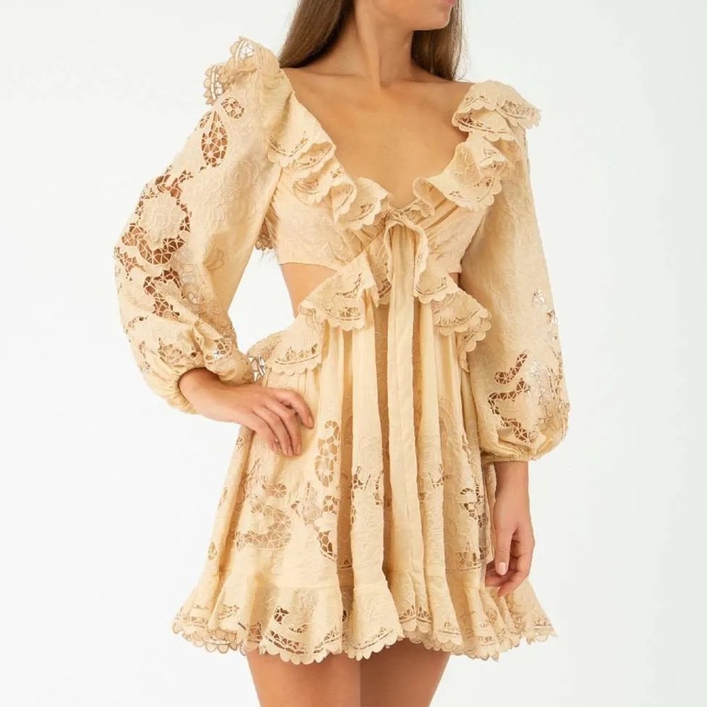 Zimmermann Brighton Scallop Mini Dress with tags